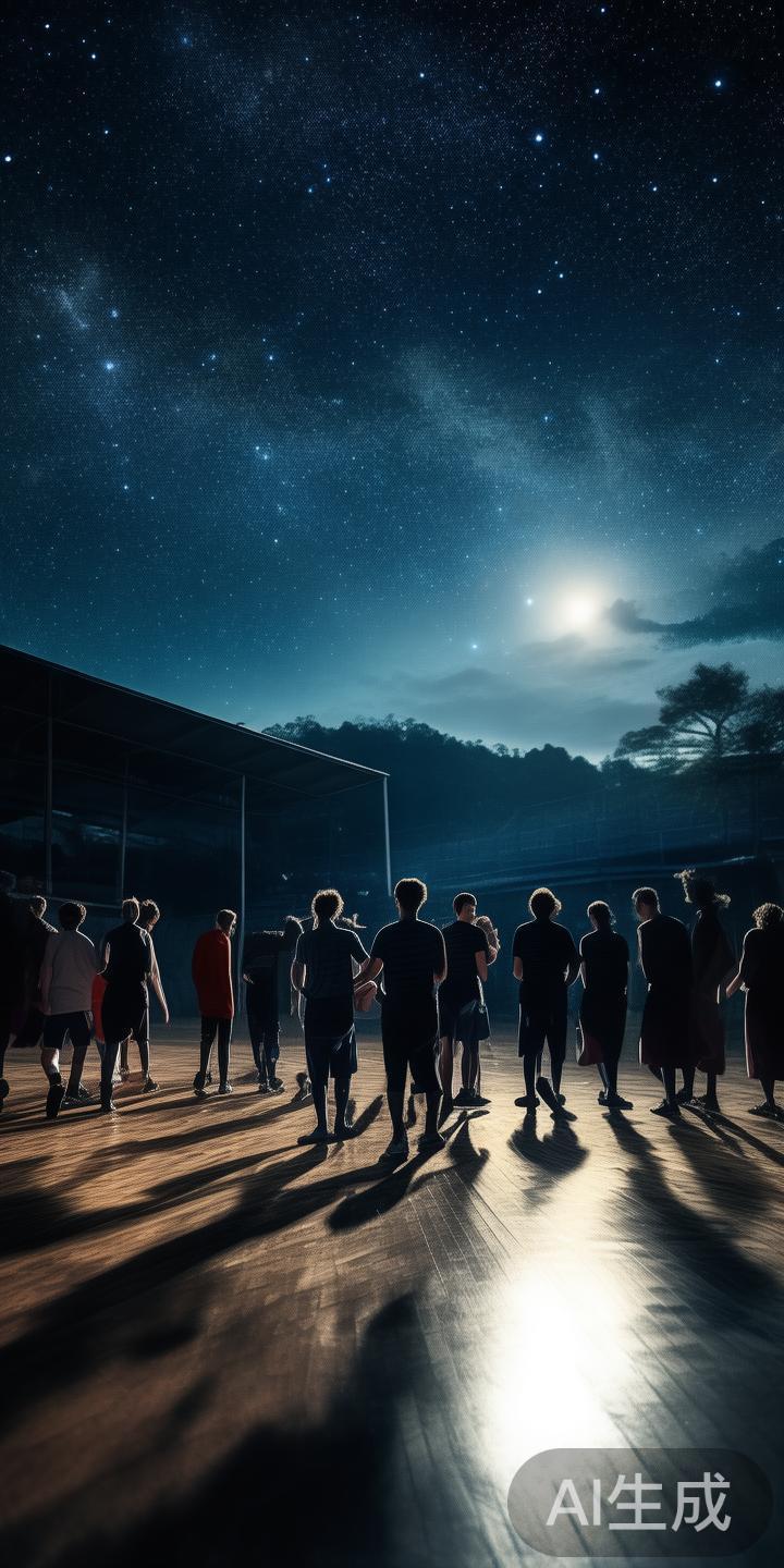 不同于白天的喧嚣，夜晚的星空运动更具有一种神秘和宁